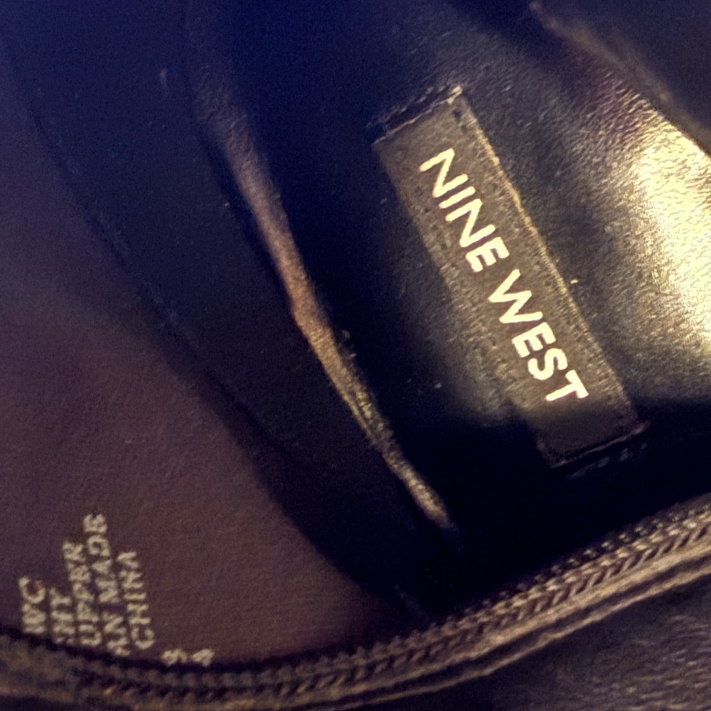 Nine West Marc Fisher NWT Sz 7.5 Stunning Black Leather Heeled Boots (SH138) - Picture 11 of 14